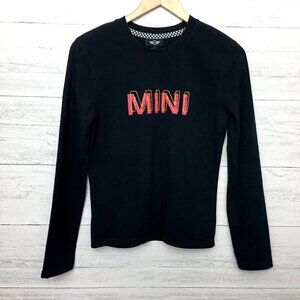 Mini Cooper Women's Black Long Sleeve Tee Official Brand Stretchy Medium
